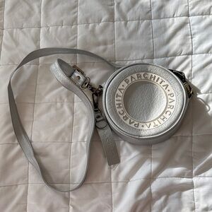 Silver Circular Crossbody Bag